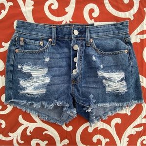 NWT Just USA high rise button fly distressed size medium 8